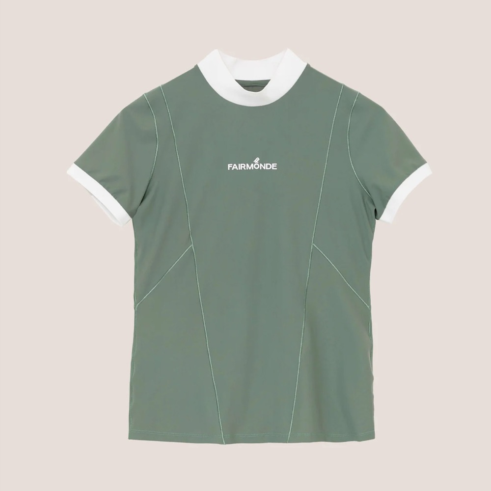 NWT Fairmonde Golf Mock Neck Top